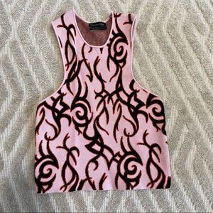 Flames tank stretchy fabric